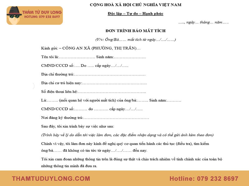 Mẫu đăng tin thông báo tìm người thân chuẩn nhất