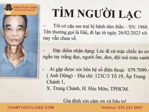 Mẫu đăng tin thông báo tìm người thân