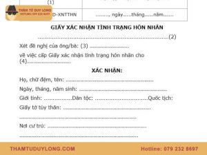 Cách làm giấy chứng nhận độc thân
