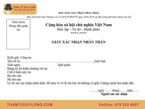 Mẫu xác nhận nhân thân đi máy bay mới nhất