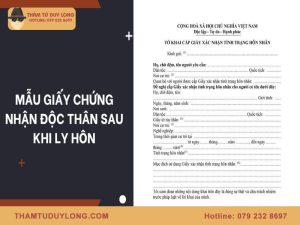 Tờ khai giấy xác nhận độc thân